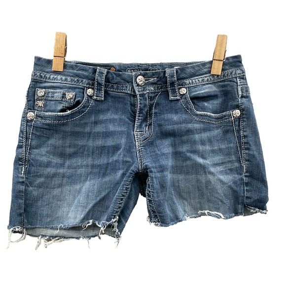Miss Me Jean Shorts Womens 30* Y2K Western Rodeo Grunge Daisy Cowboy Preppy 90's - Picture 1 of 13